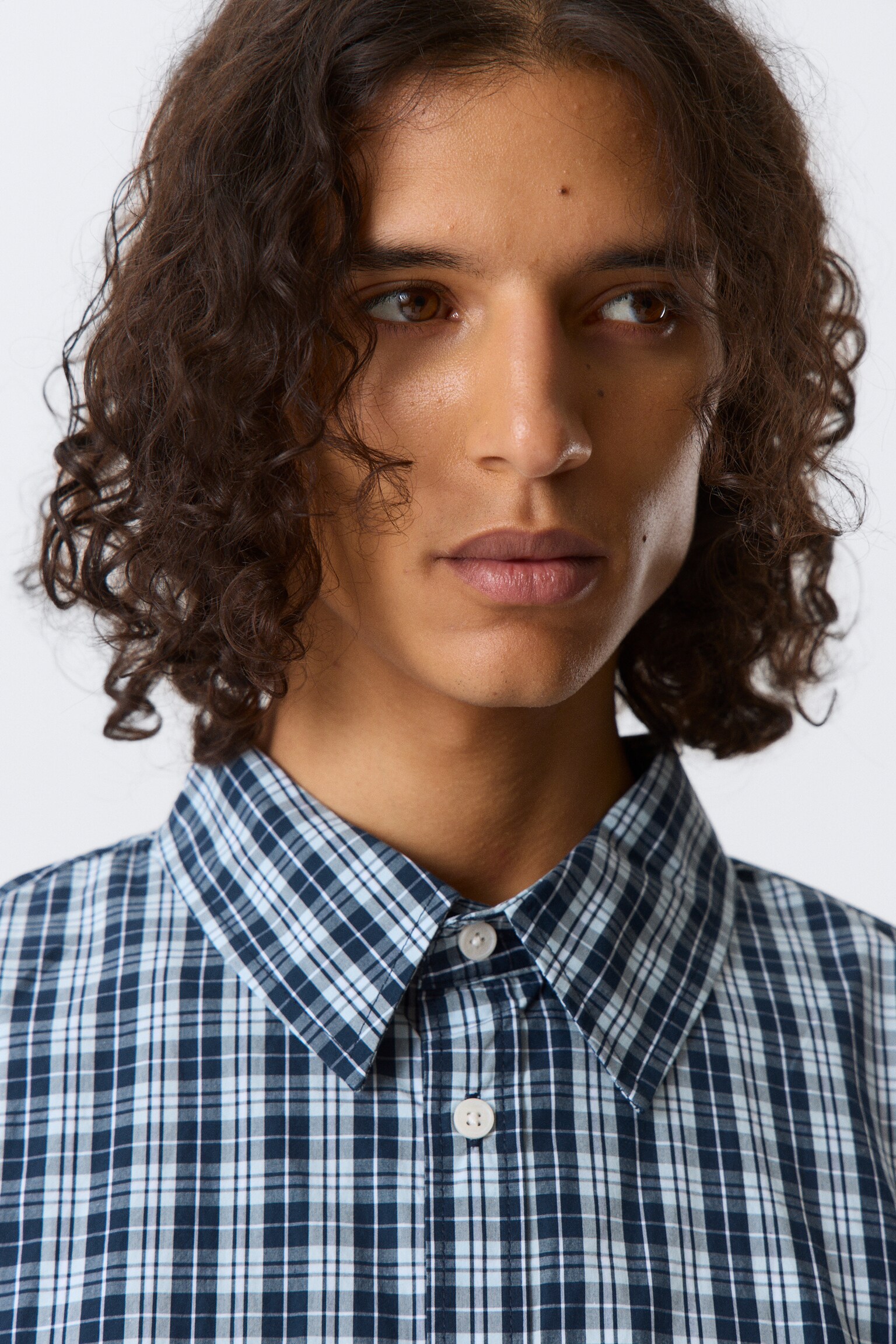 Oversized Checked Shirt - Checked Blue/Checked Beige/Checked White/Checked Dark Brown - 4
