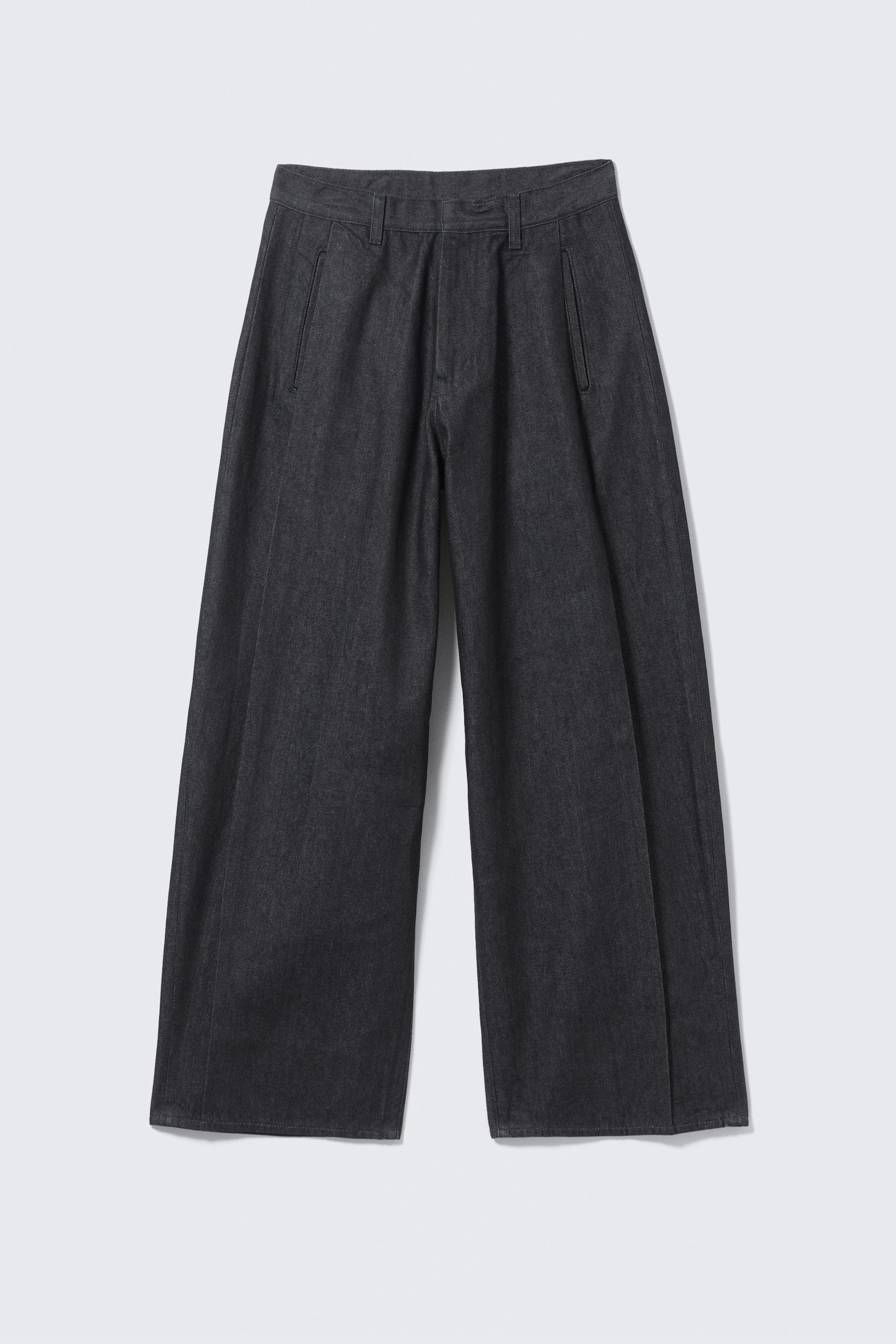 Raw Indigo - Dunkelblau - Astro Pleated Baggy Denim Trousers - 4