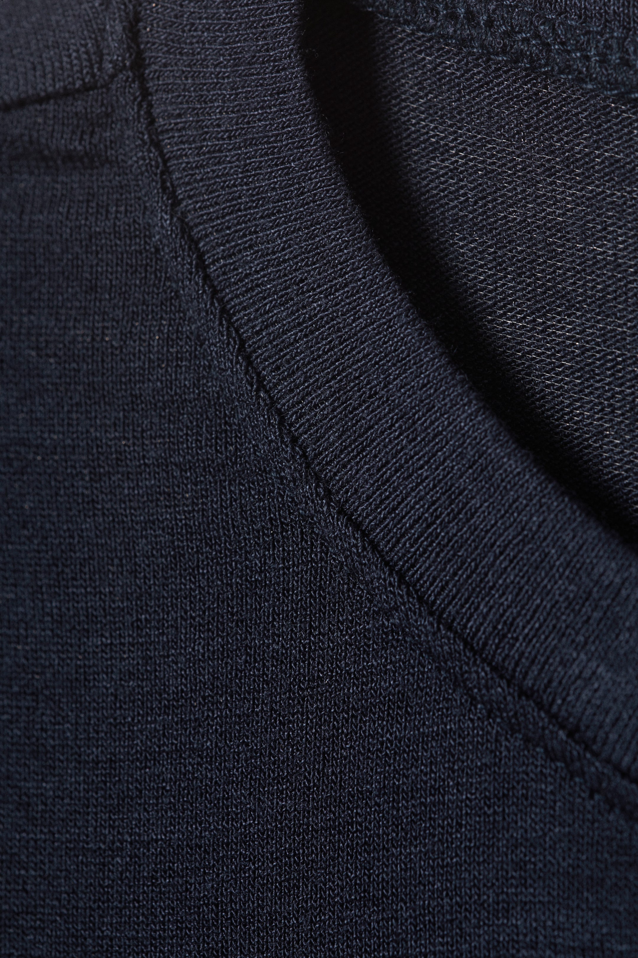 Dark Blue - Slim Long-Sleeved Henley Top - 2
