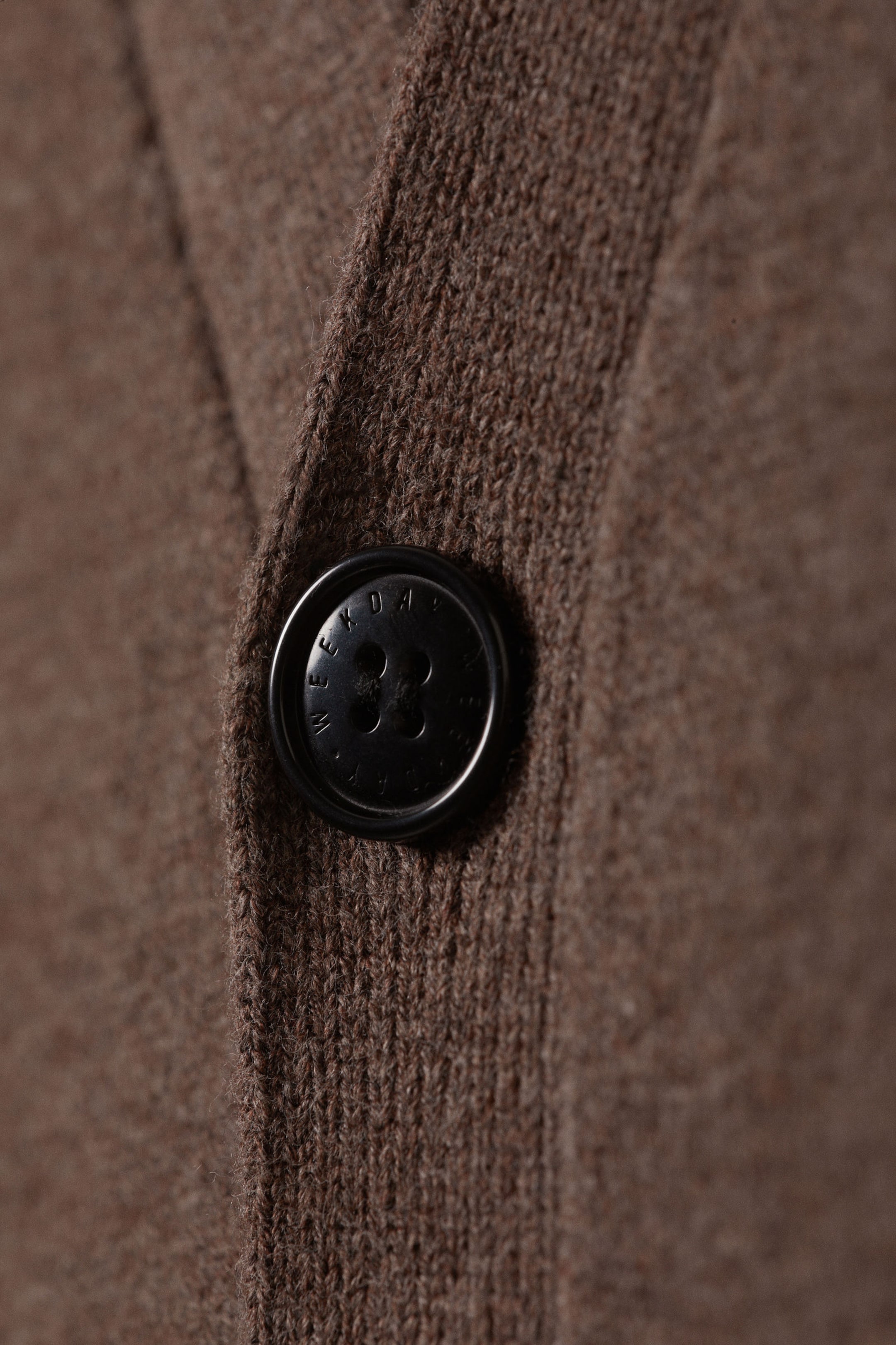 Dark Mole - Knitted Single-Breasted Cardigan - 1