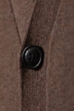 Dark Mole - Knitted Single-Breasted Cardigan - 1