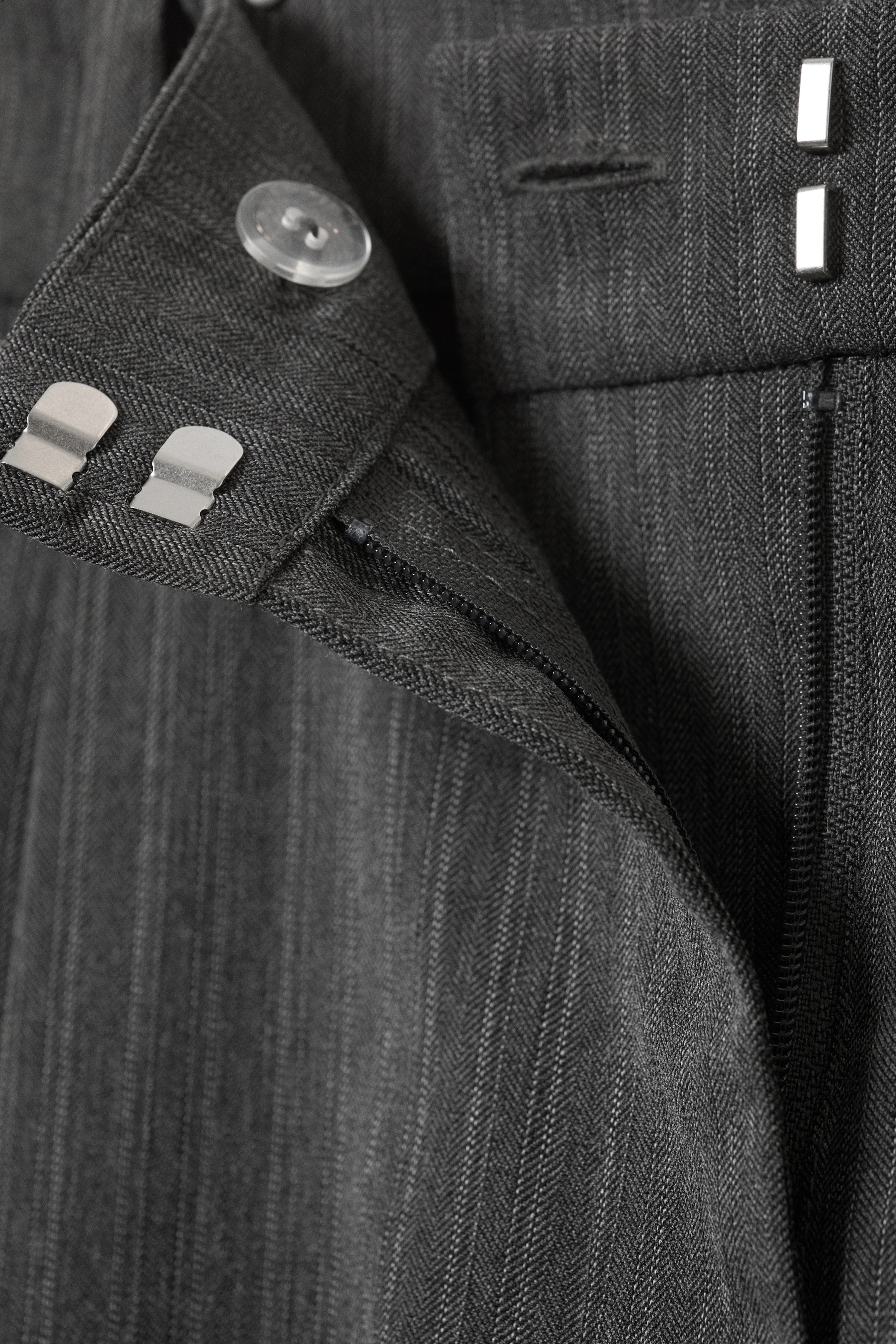 Преглед на по-голямо изображение: Low Waist Wide Suiting Trousers - Сив меланж на райе - ЖЕНИ | H&M BG 6