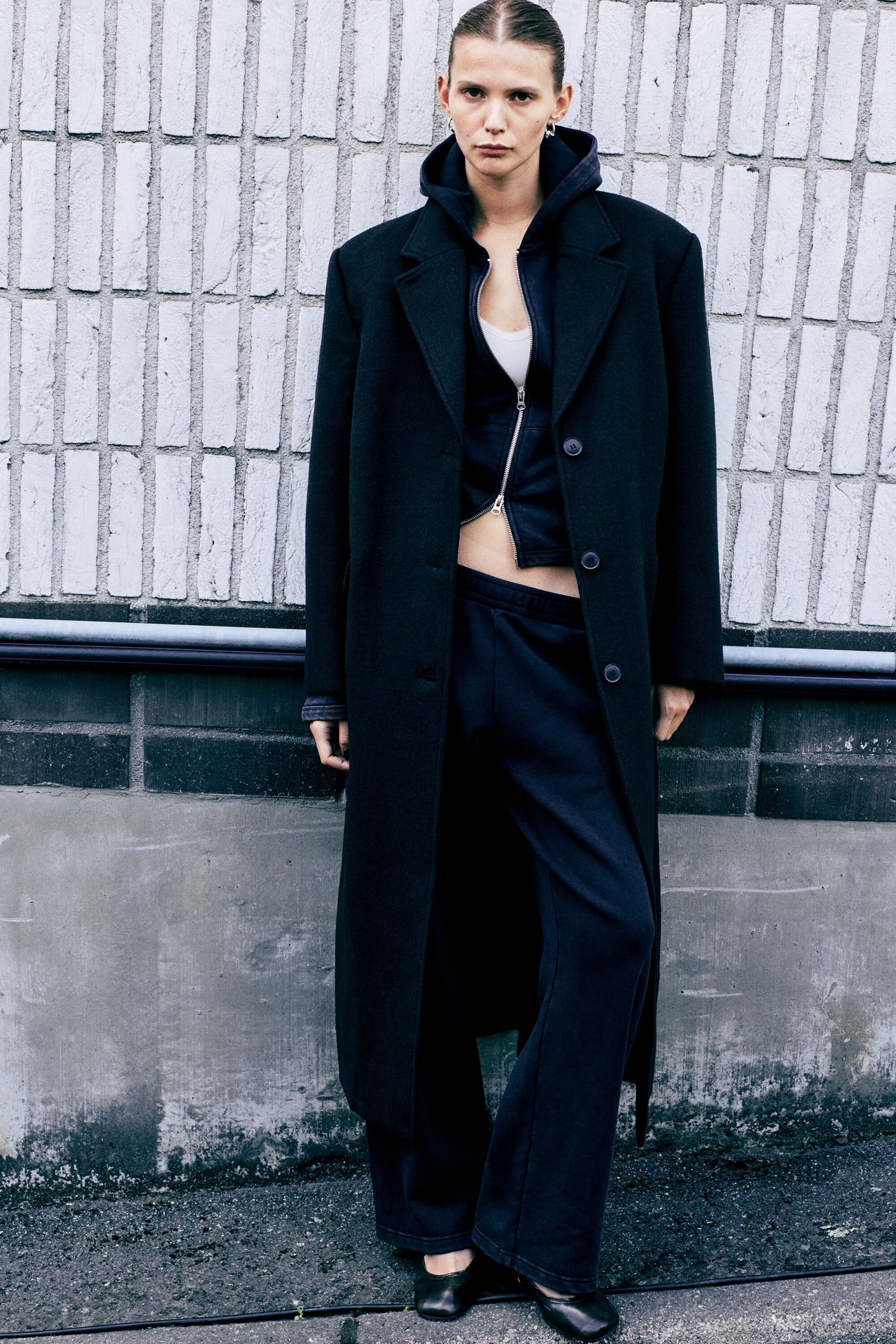 Dark Brown - Oversized Single-Breasted Wool-Blend Car Coat - 1