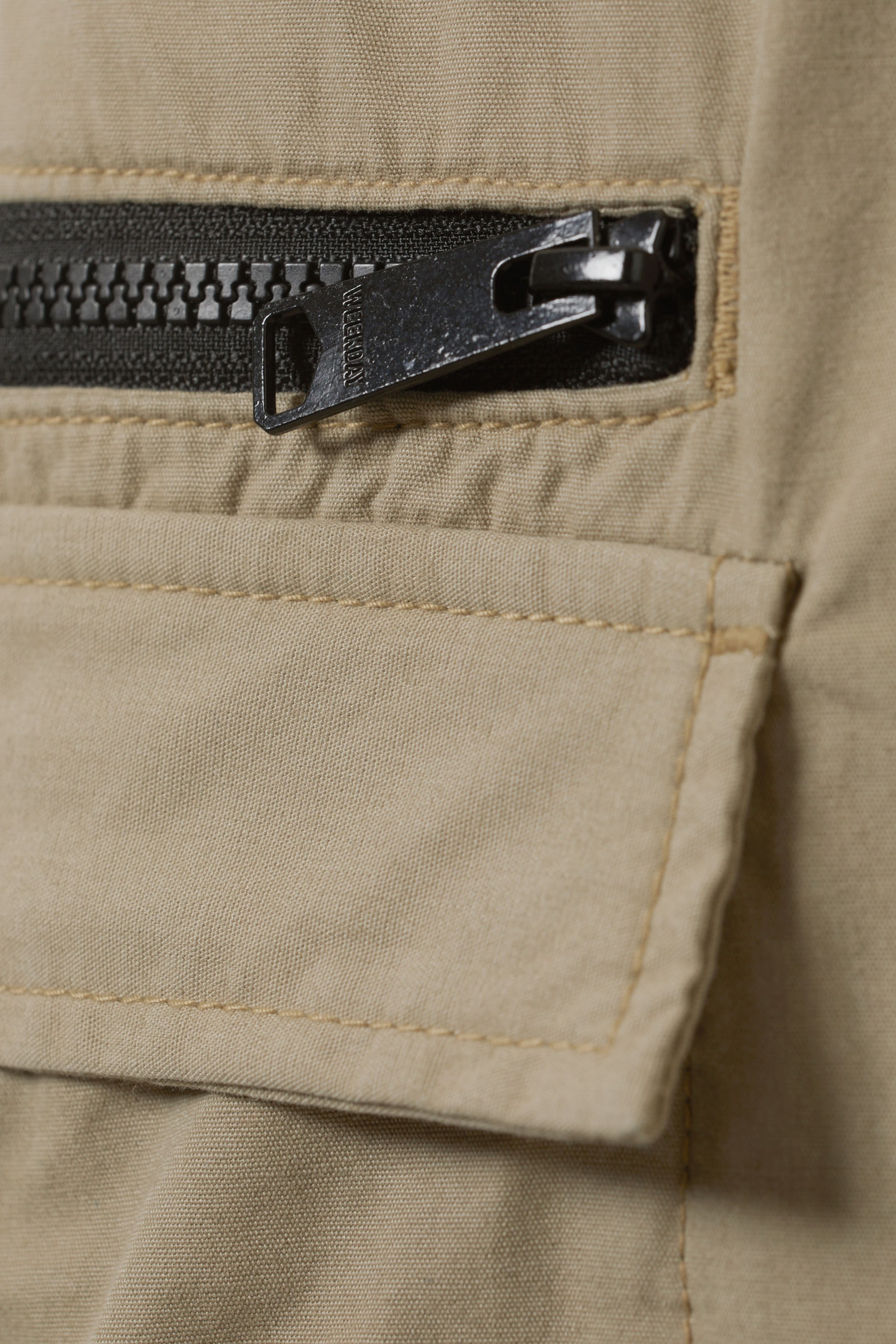 Beige - Relaxed Zipped Trousers - 2