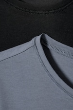Svart - 2-pack Slim Fitted T-shirt - 1