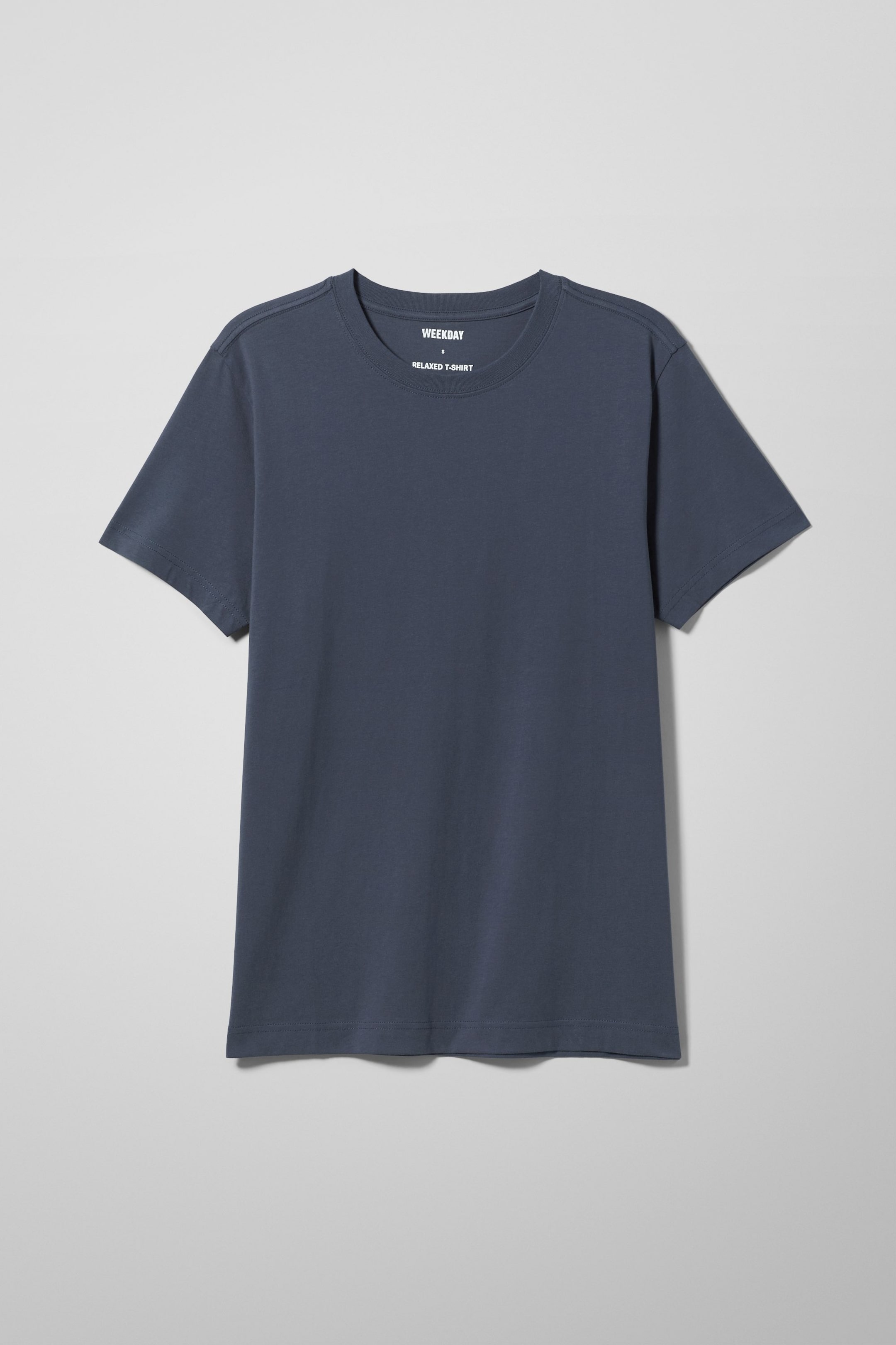 Dark Blue - Mittelschweres lockeres T-Shirt - 0