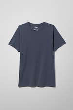 Dark Blue - Mittelschweres lockeres T-Shirt - 0