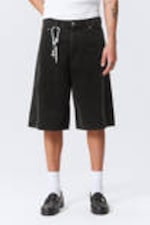 Black - Astro Loose Baggy Corduroy Shorts - 1