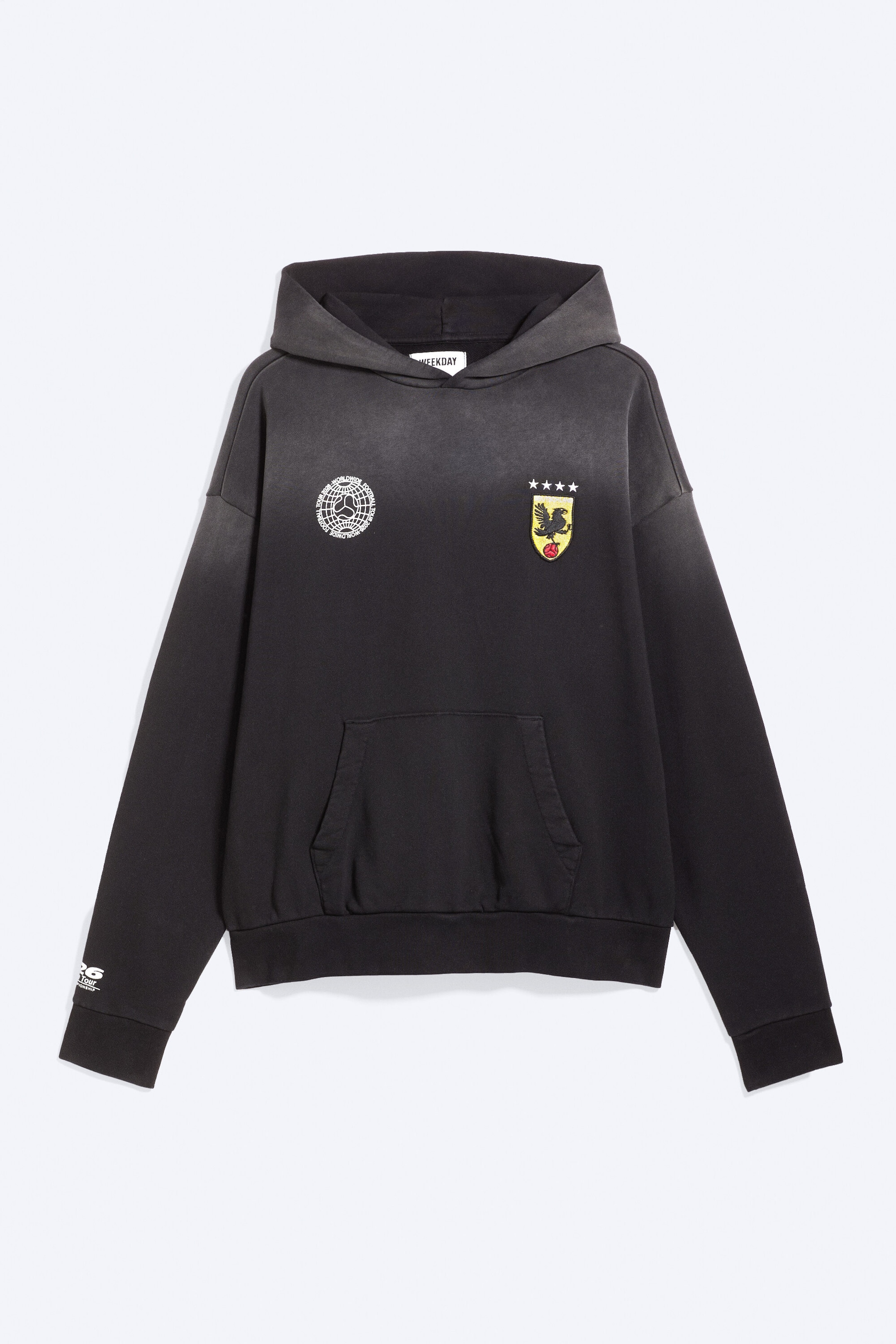 Dark Black - TOFFS Loose Fit Football Hoodie - 5