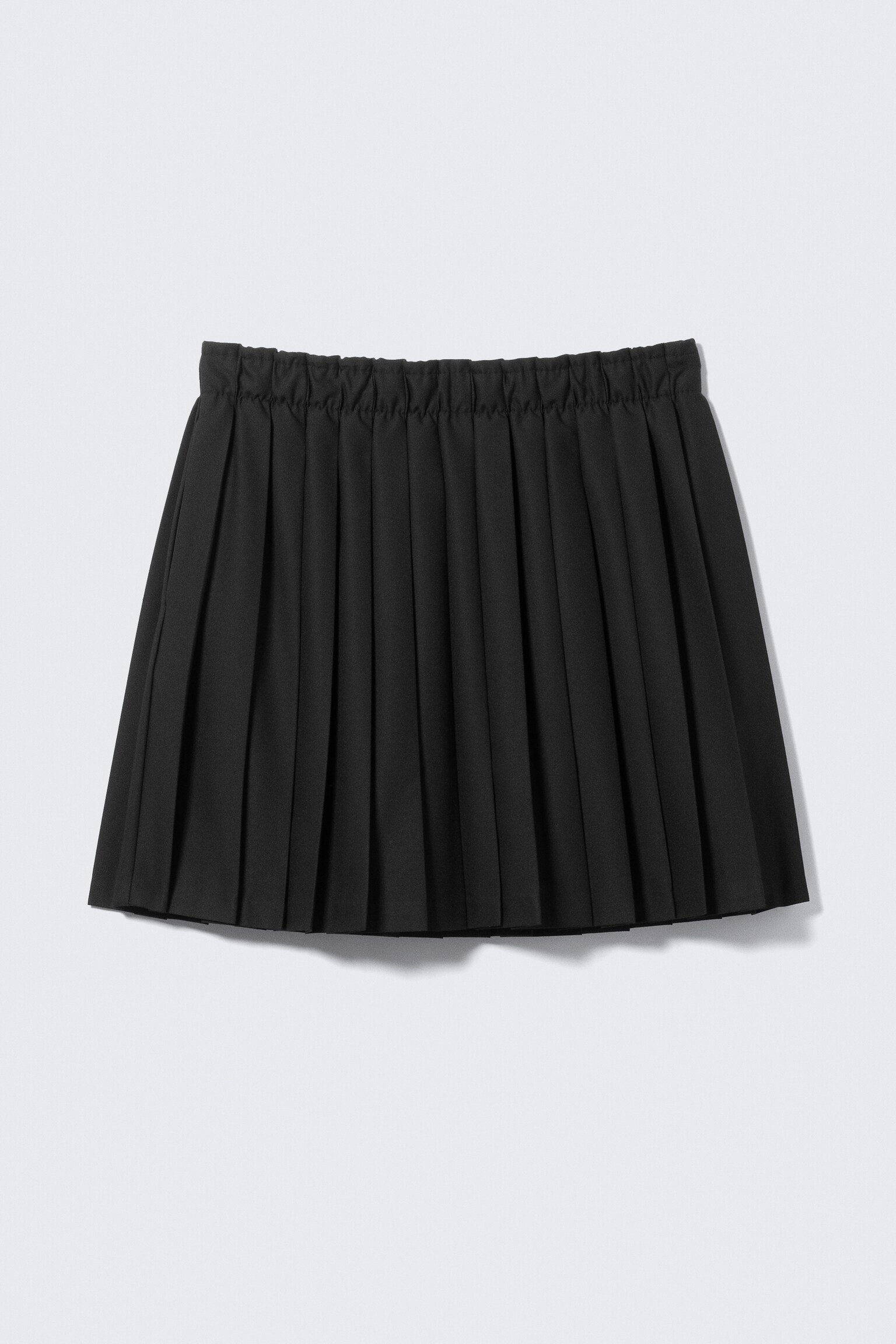 Pleated Low Rise Midi Skirt - Black - 2