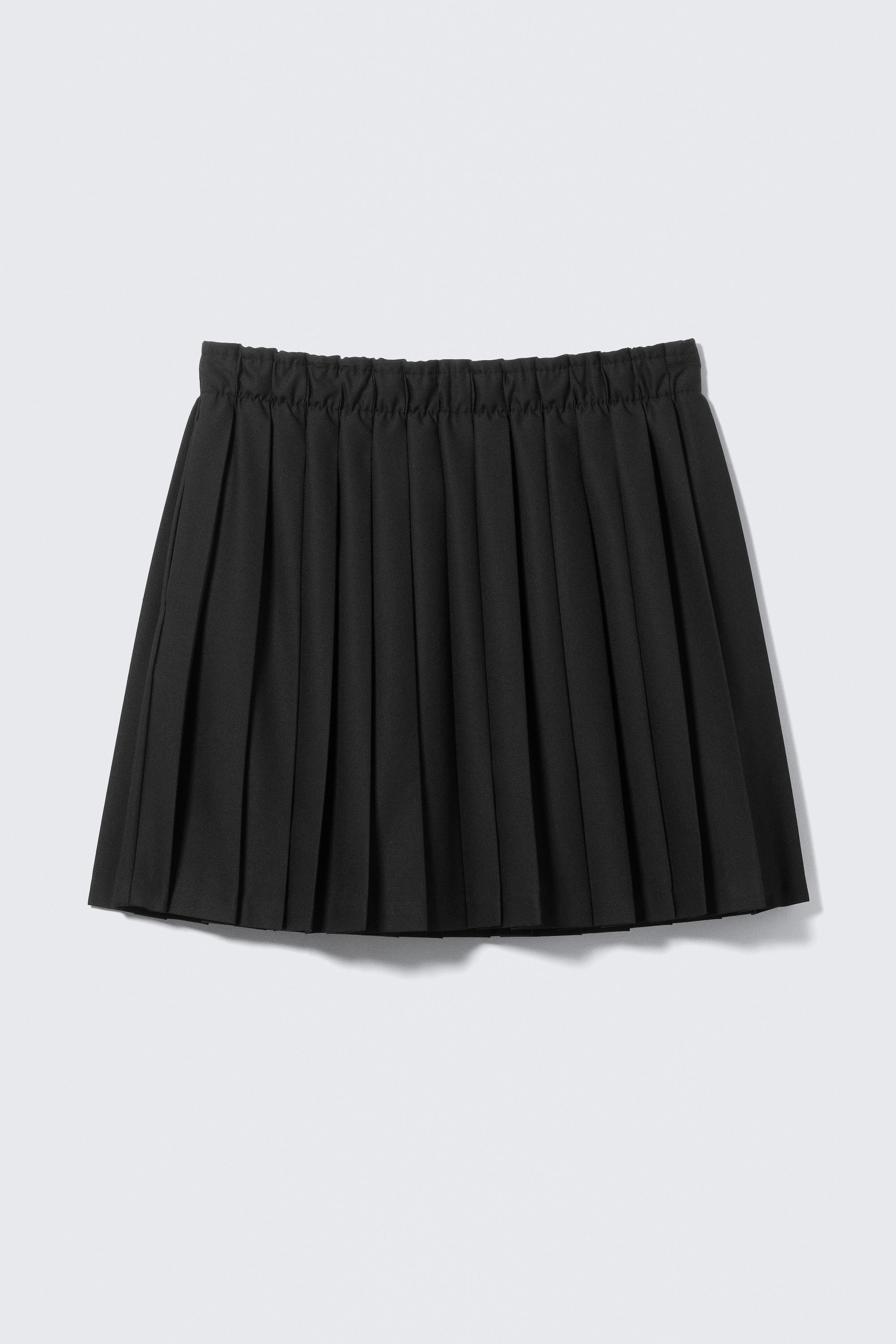 Black - Pleated Low Rise Midi Skirt - 3