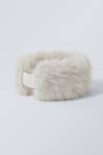 Dusty White - Faux Fur Headband - 1