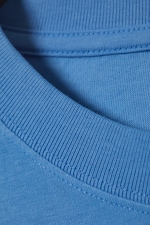 Blue Fade - Ruimvallend boxy T-shirt met lange mouwen - 1