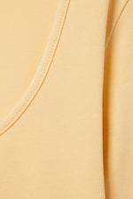 Light Yellow - Long-Sleeved Slim Fit Scoop Neck Top - 4