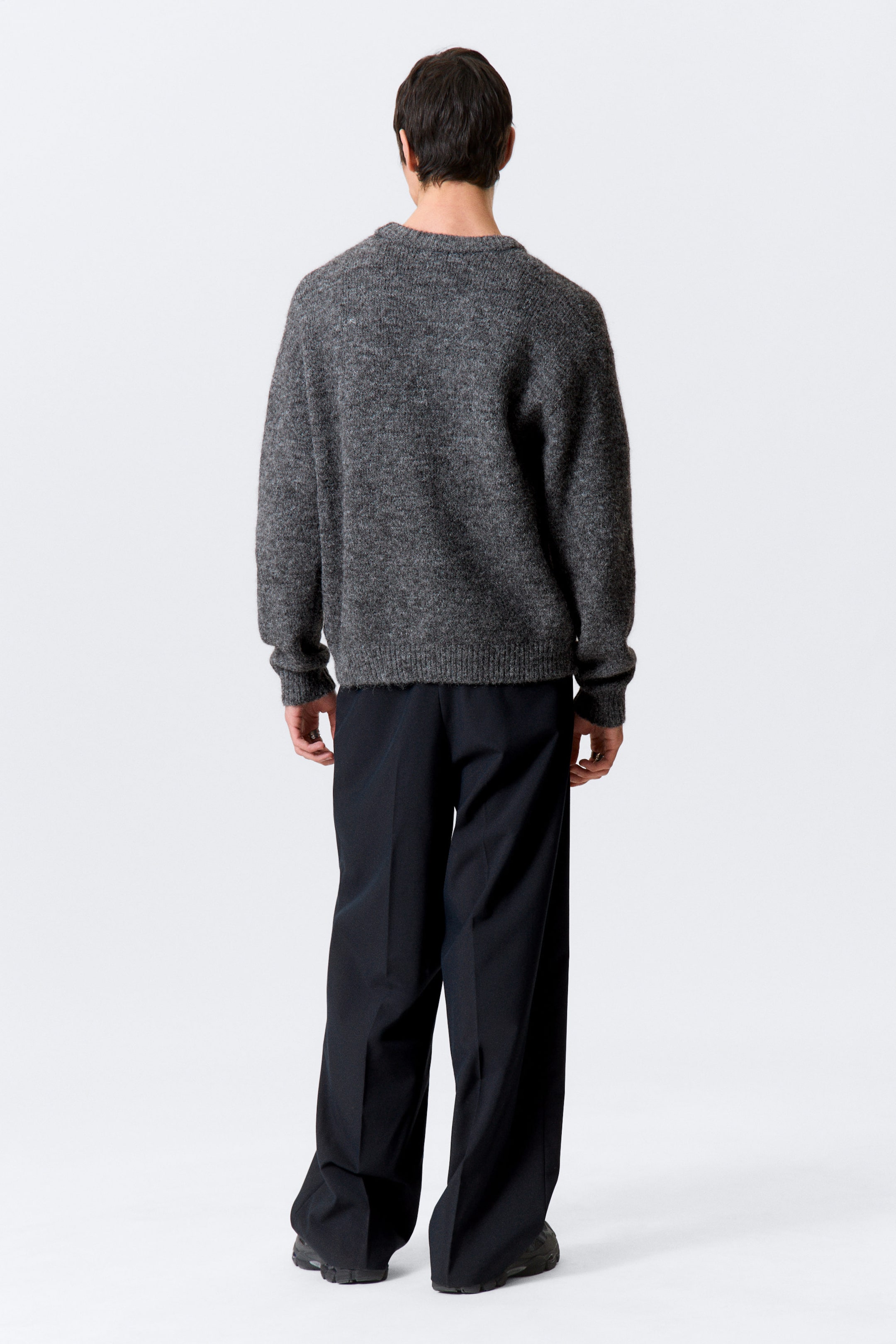 Dunkelgrau - Strickpullover aus einer Wollmischung - 3