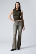 Canyon Grey - Mittelgrau - Flame Low Waist Slim Flared Leg Jeans - 0