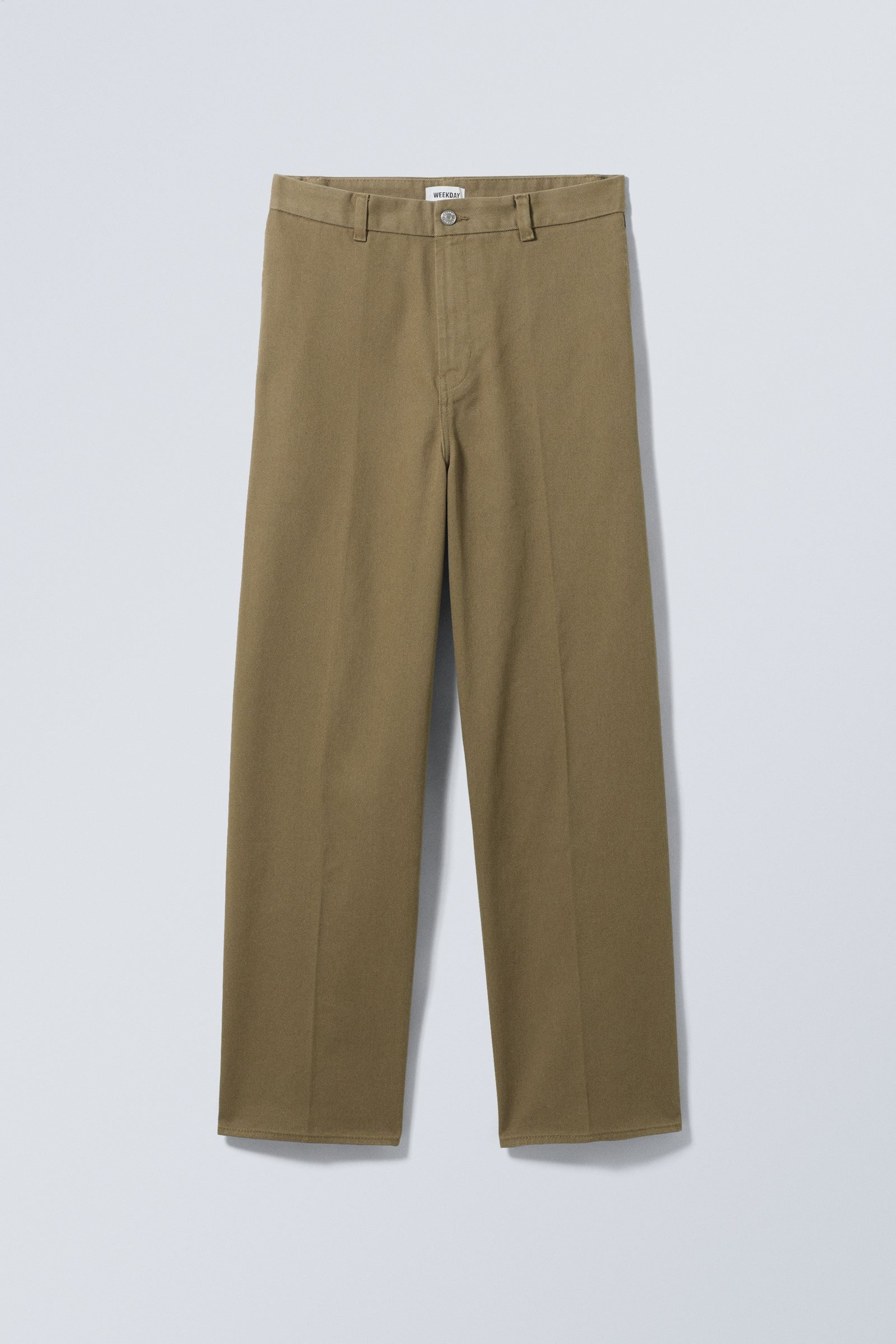 Olivgrün - Hose Ross mit weitem Bein - 0