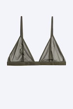 Dark Khaki Green - Soft Triangle bra - 0