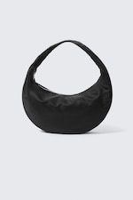 Black - Medium Rounded Shoulder Bag - 0