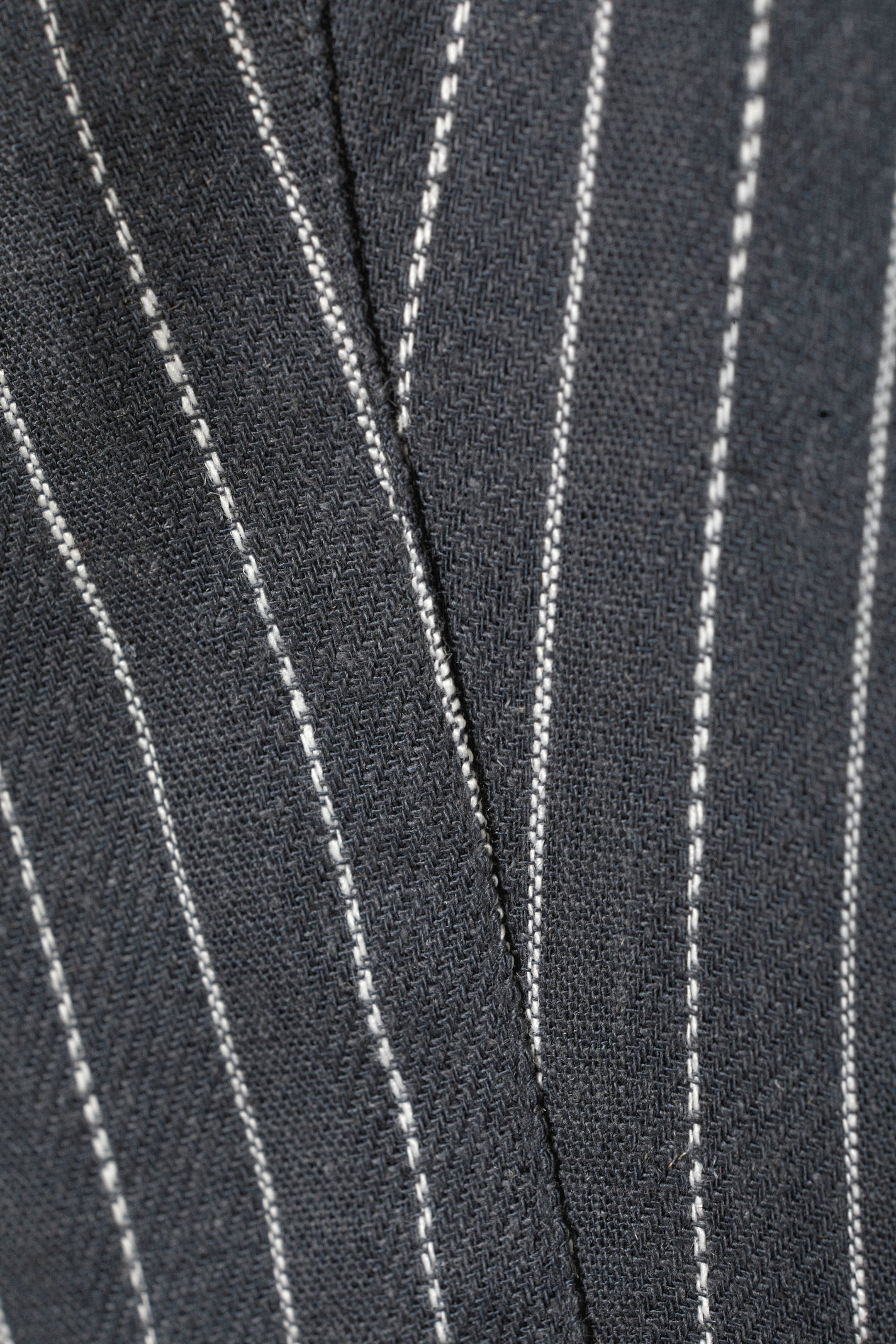 Dark Grey Stripe - Haltertop in linnenmix - 1