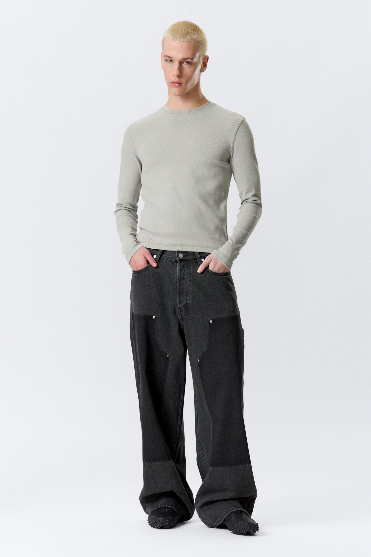 Astro Loose Baggy Leg Carpenter Jeans - Eulogy Black - Schwarz - 3