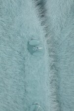 Dusty lt turquoise - Ally Hairy Cardigan - 1