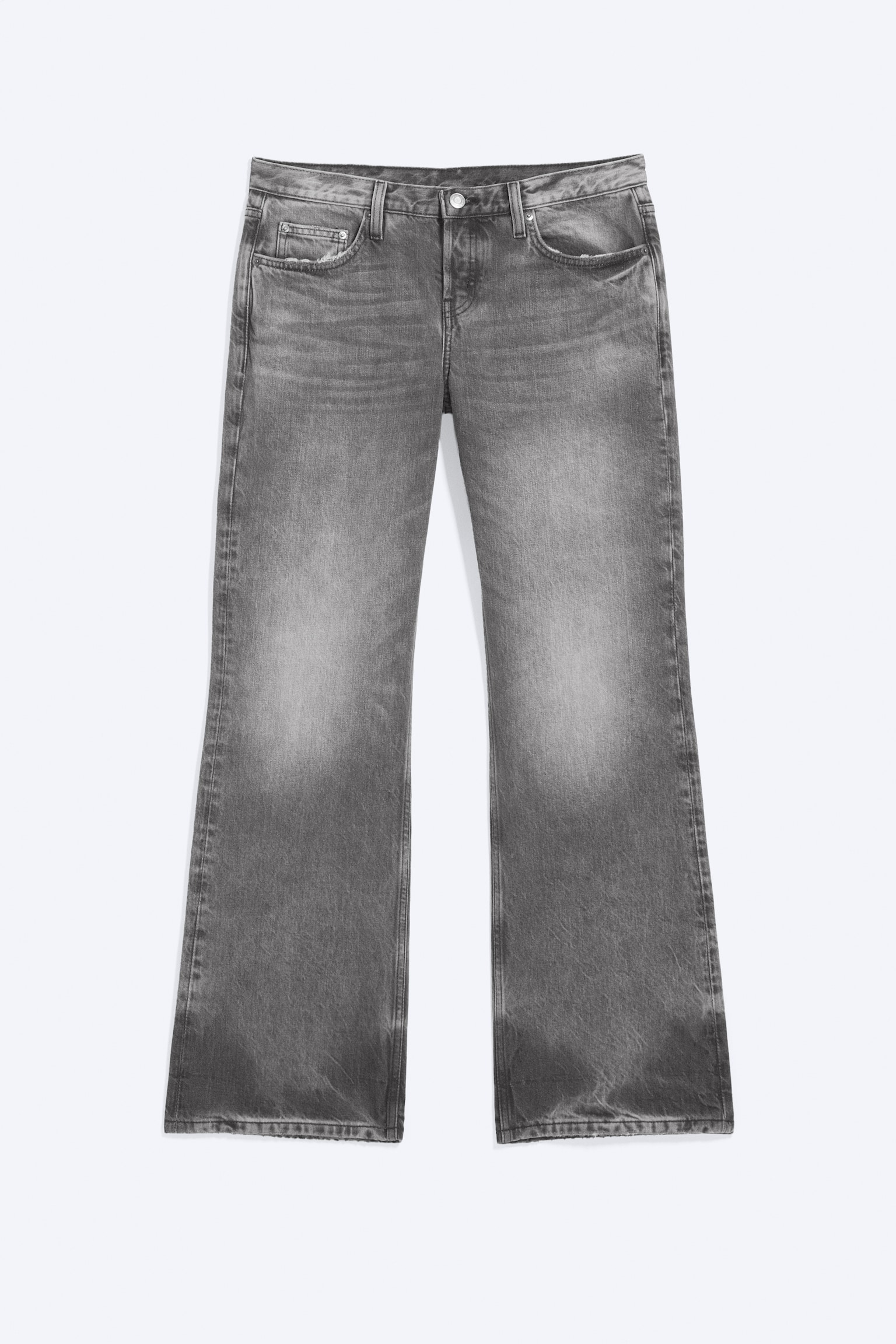 Aura Low Waist Relaxed Bootcut Jeans - Alien Black - Washed Schwarz/Hunter Blue - Mittelblau - 1