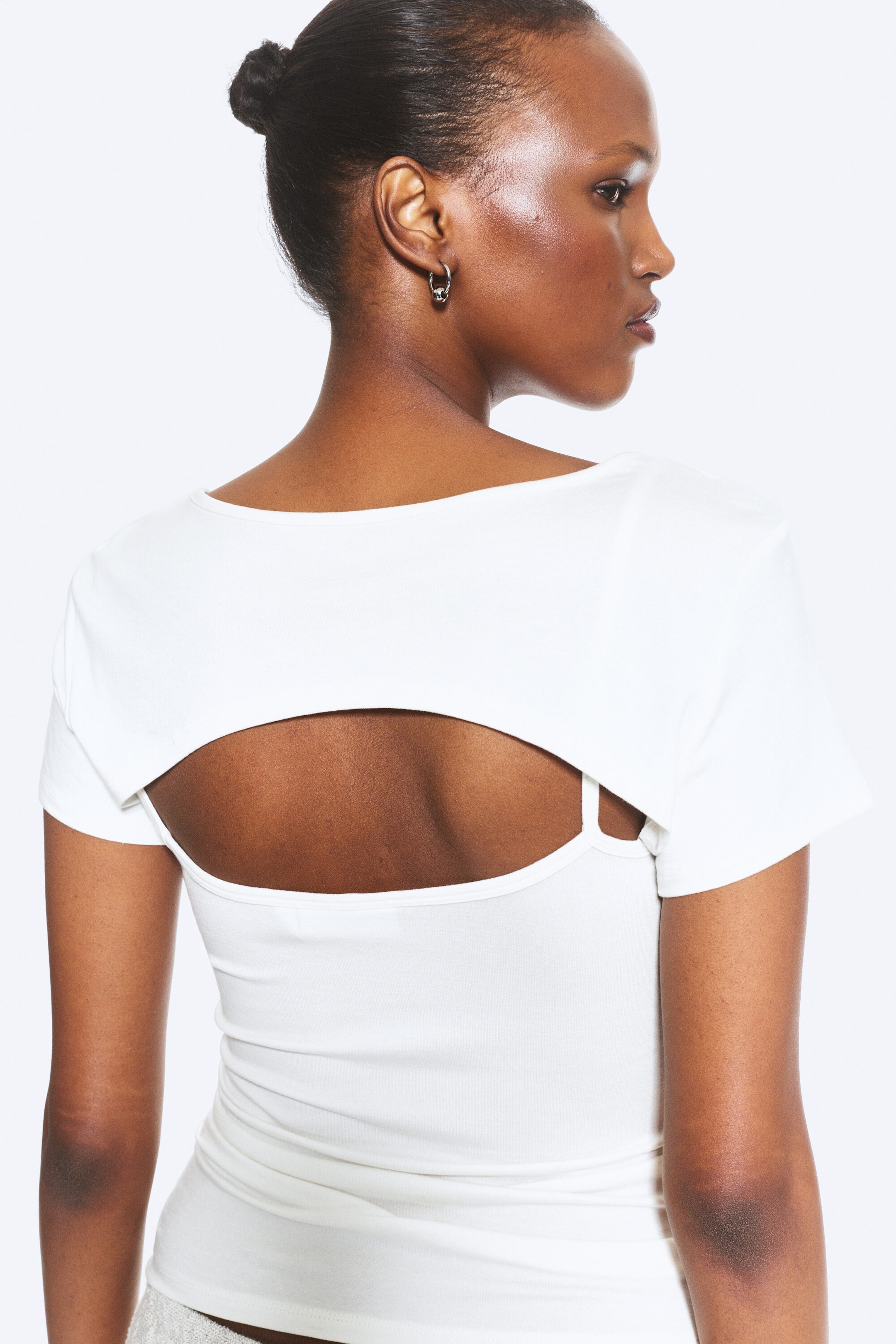 White - Layered Two-Piece Bolero Top - 3