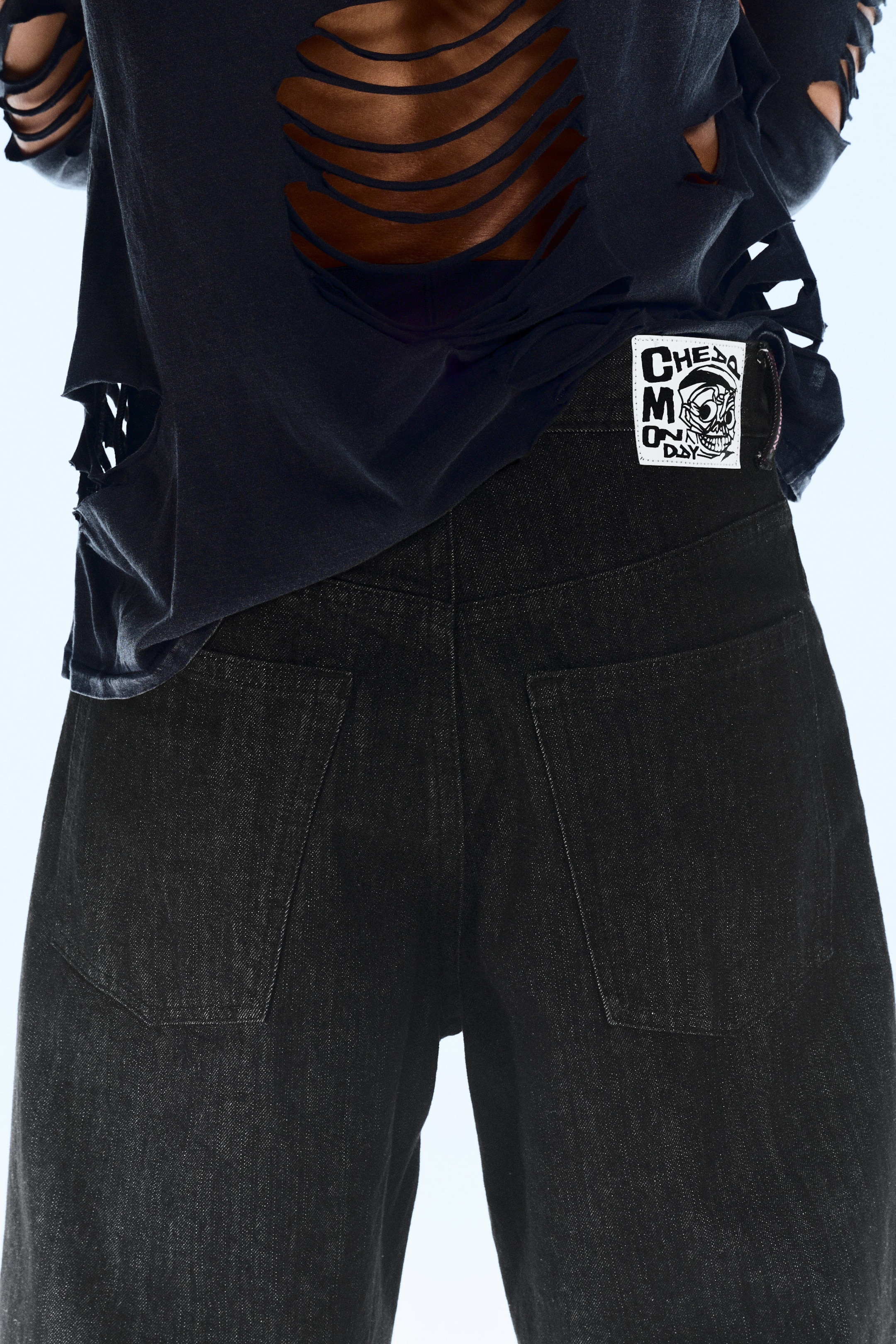 Extra Black Rinse - Looser Regular Waist Loose Straight Jeans - 3