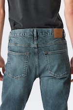 Thunder Blau - Mittelblau - Sunday Mid Waist Slim Tapered Leg Jeans - 3