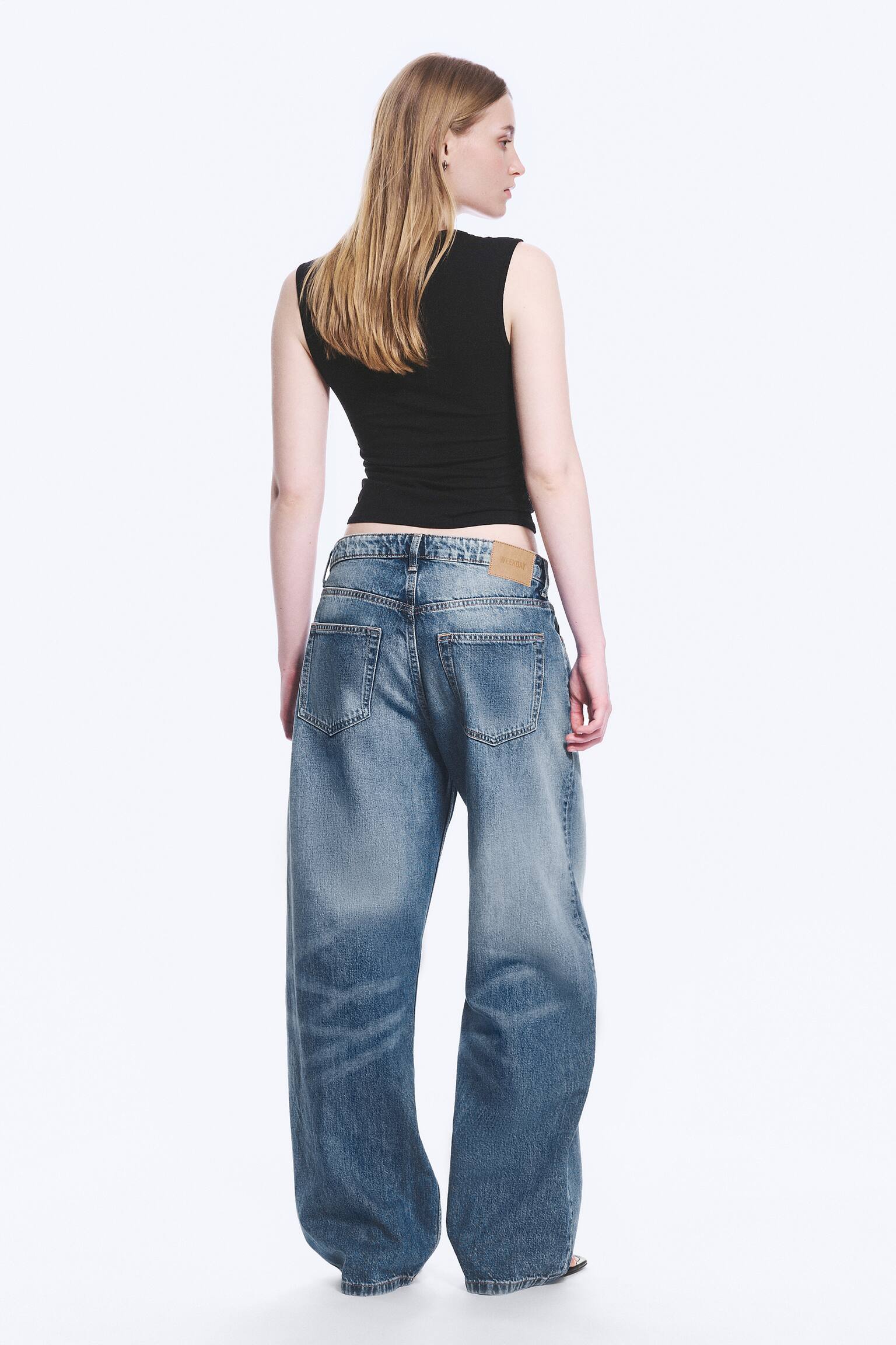 Дънки Missy с ниска талия, свободна права кройка - Сини Коне - Средно Синьо/Broken Blue - Светлосиньо/Синьо изплакване - тъмносиньо/Tuned Black - Черно/Мръсно Бяло - Бяло - 6