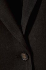 Brown - Isa Linen Mix Blazer - 2