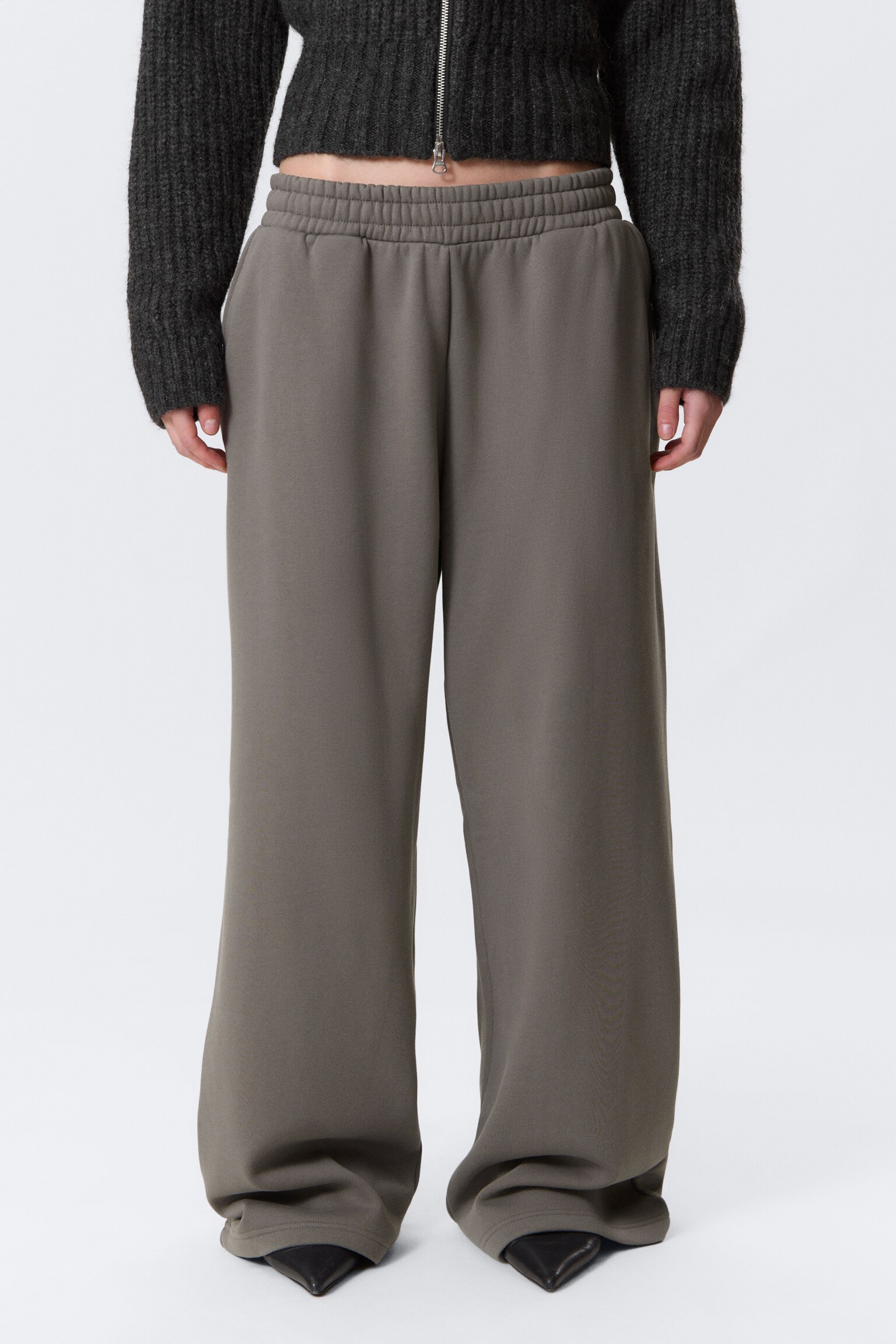 Loose Long Heavyweight Sweatpants - Grå/Mörkgrön/Svart/Grå/Melange/Mörkbrun/Marinblå - 6