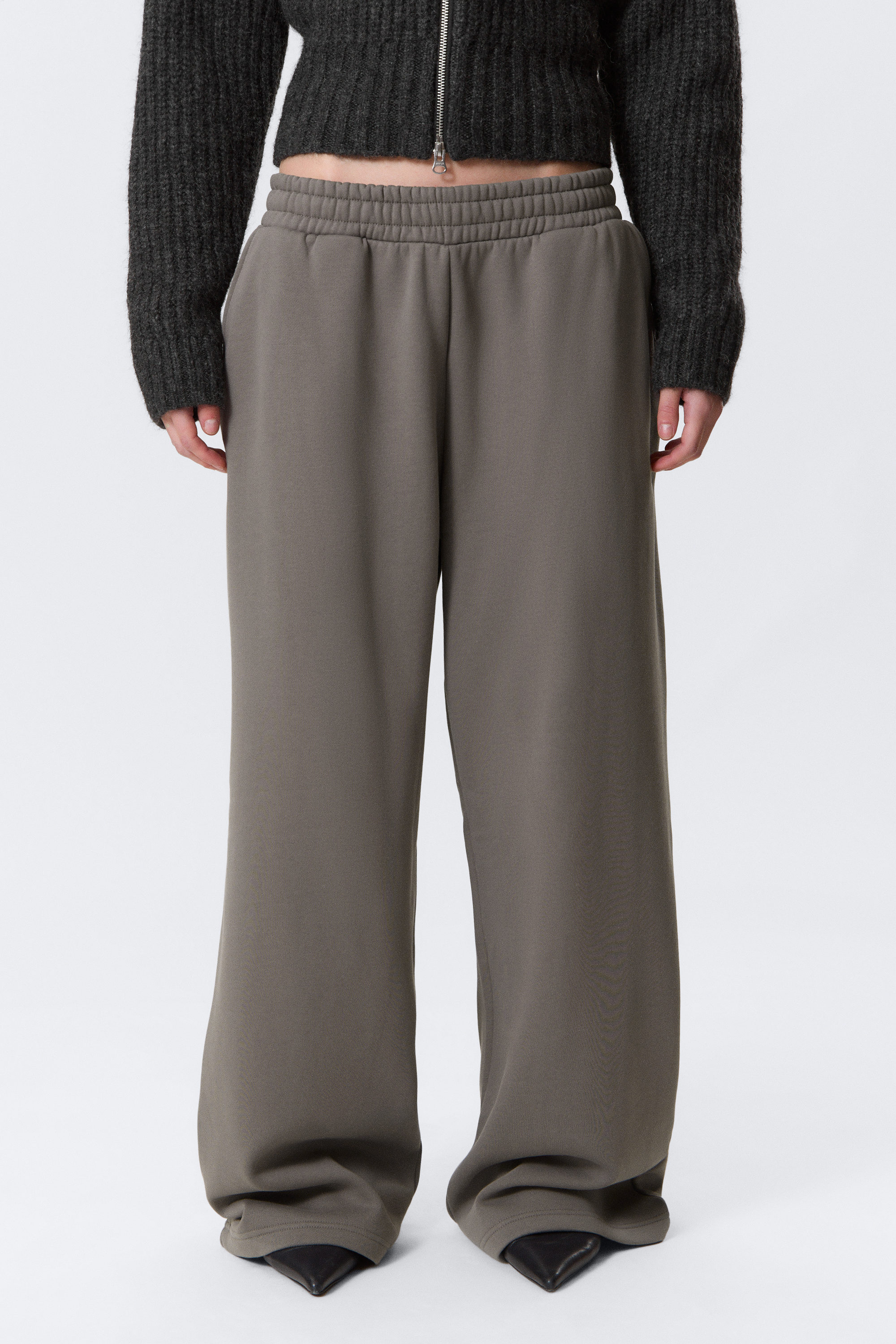 Grey - Loose Long Heavyweight Sweatpants - 2