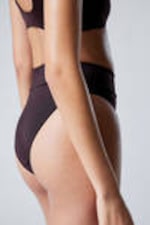 Dark Brown - Heat High Waist Bikini Bottoms - 1