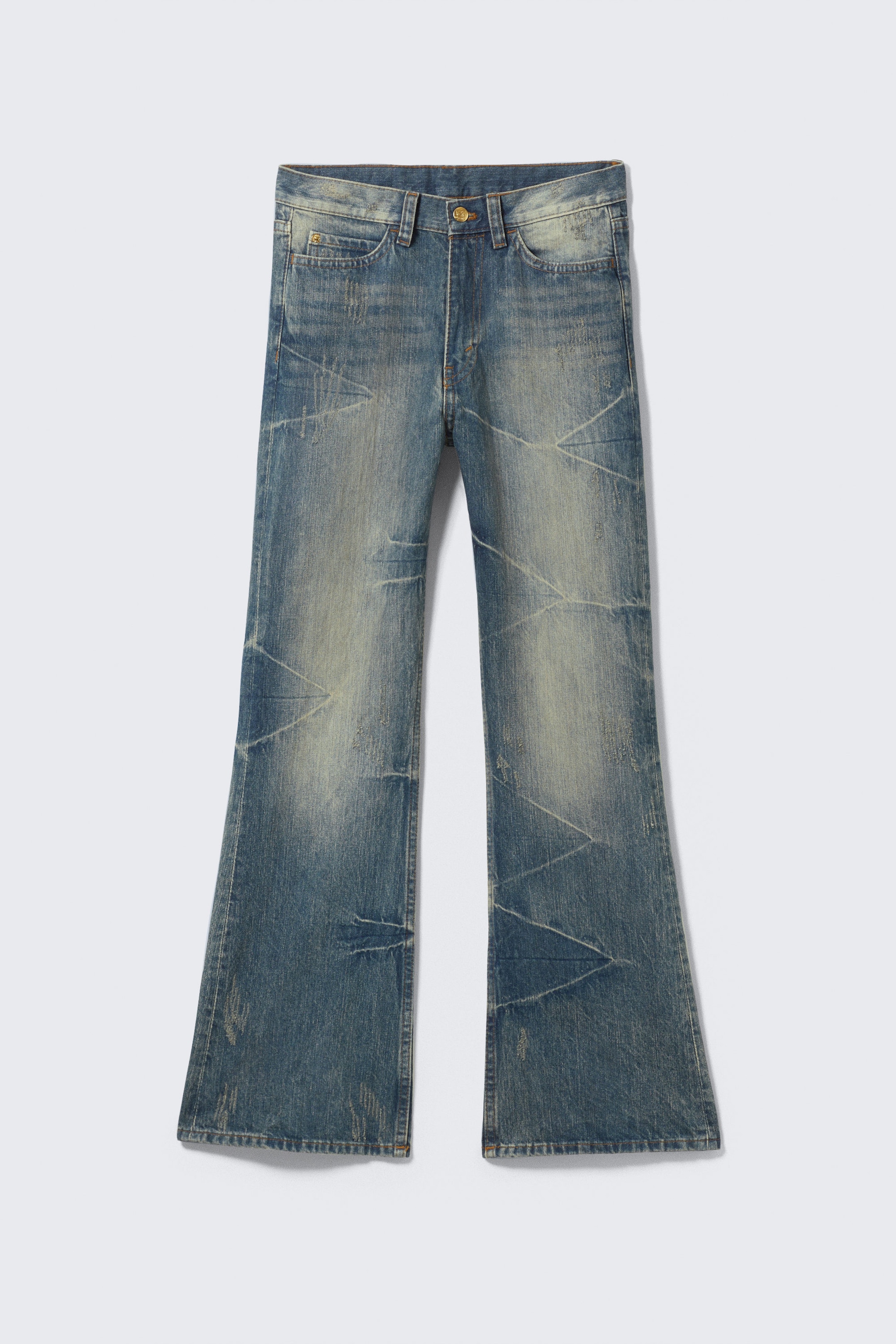 Canyon Blue - Mittelblau - Boo Bootleg Low Rise Regular Bootcut Jeans - 1