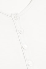 White - Slim fit long-sleeved henley - 5