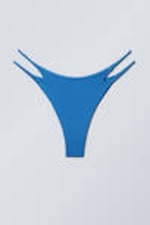 Bright Blue - Layered Brazilian Bikini Bottoms - 3