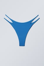 Bright Blue - Layered Brazilian Bikini Bottoms - 0