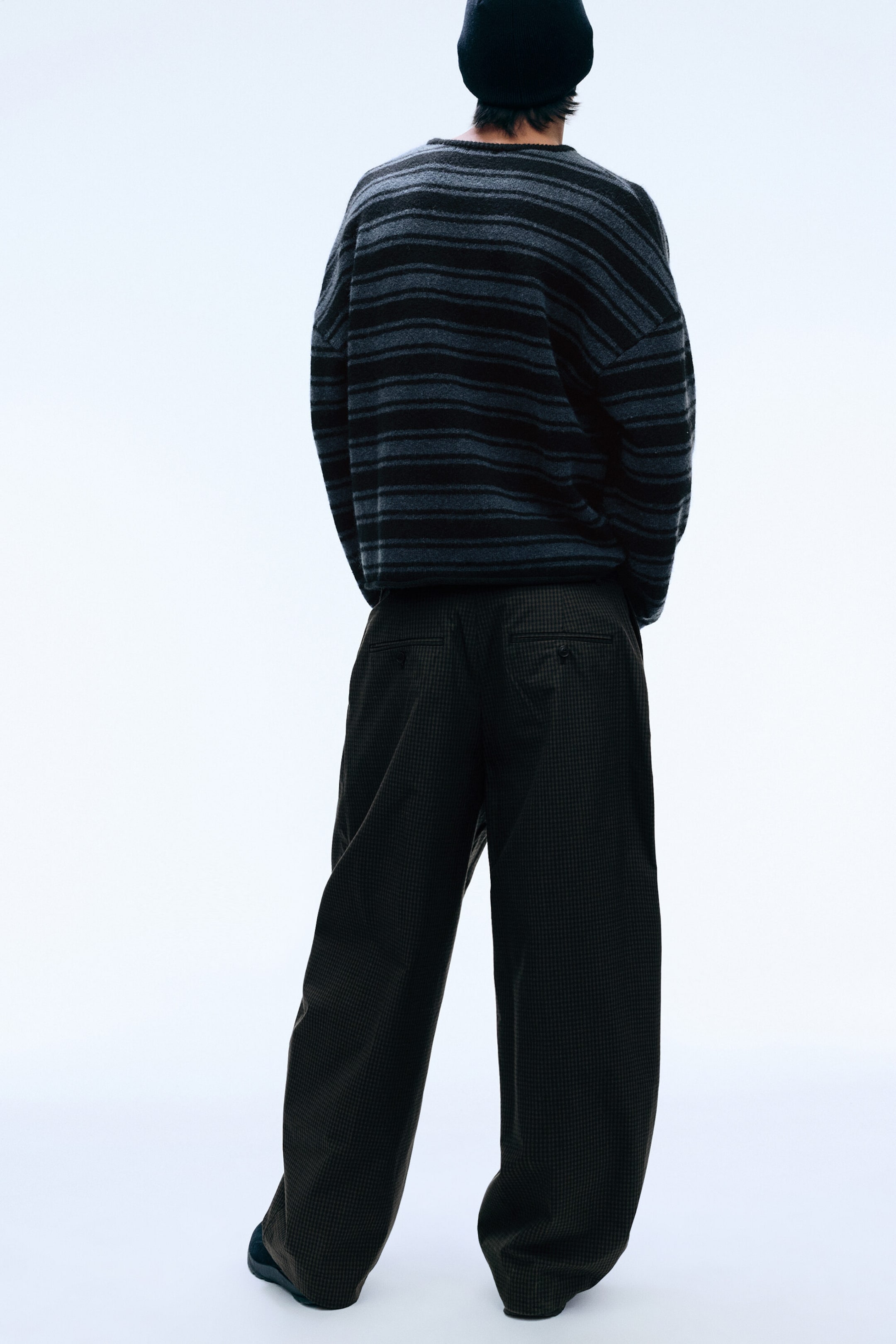 Braun kariert - Felix Barrel-Chinohose - 3