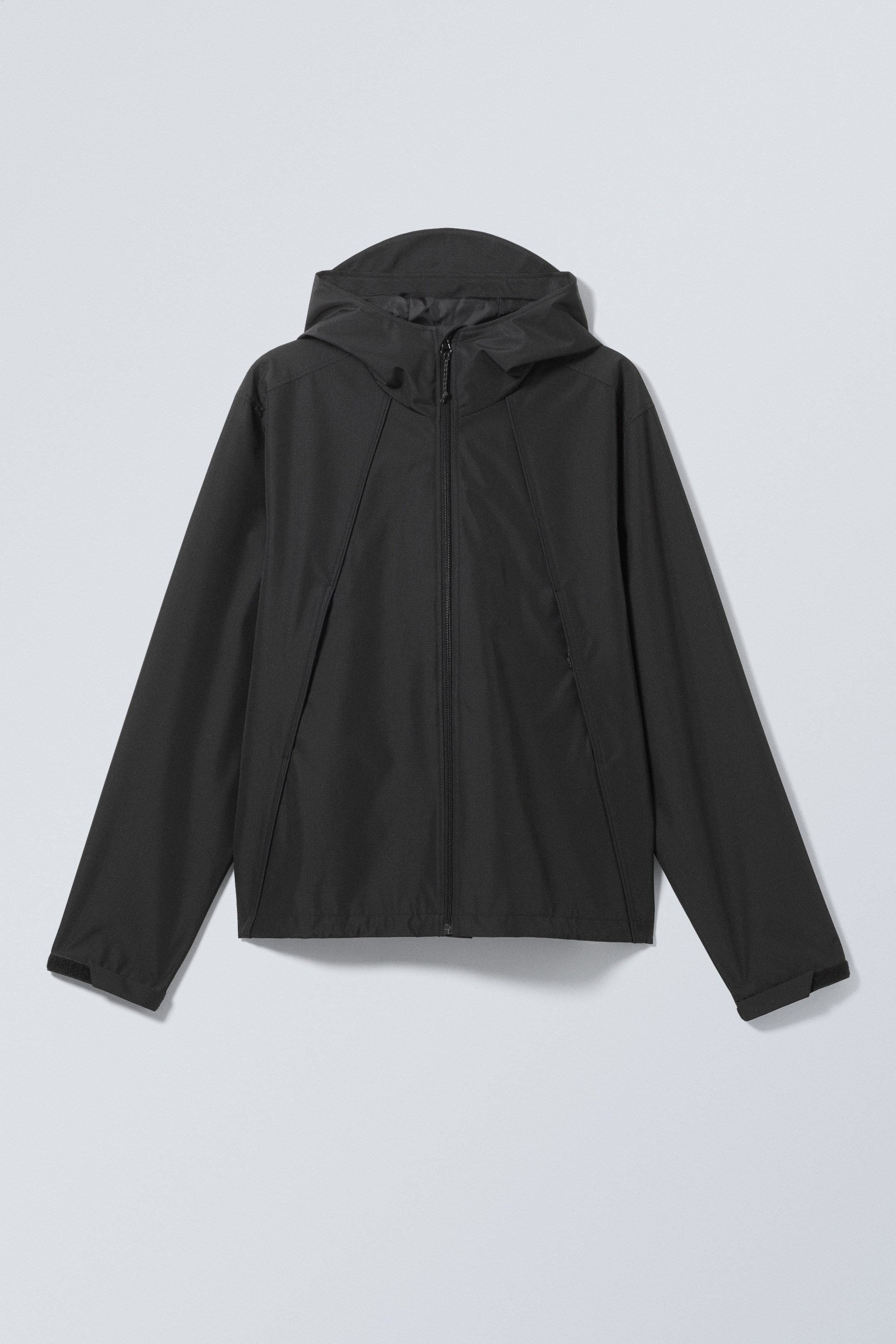 Schwarz - Lockere Shell-Jacke - 0