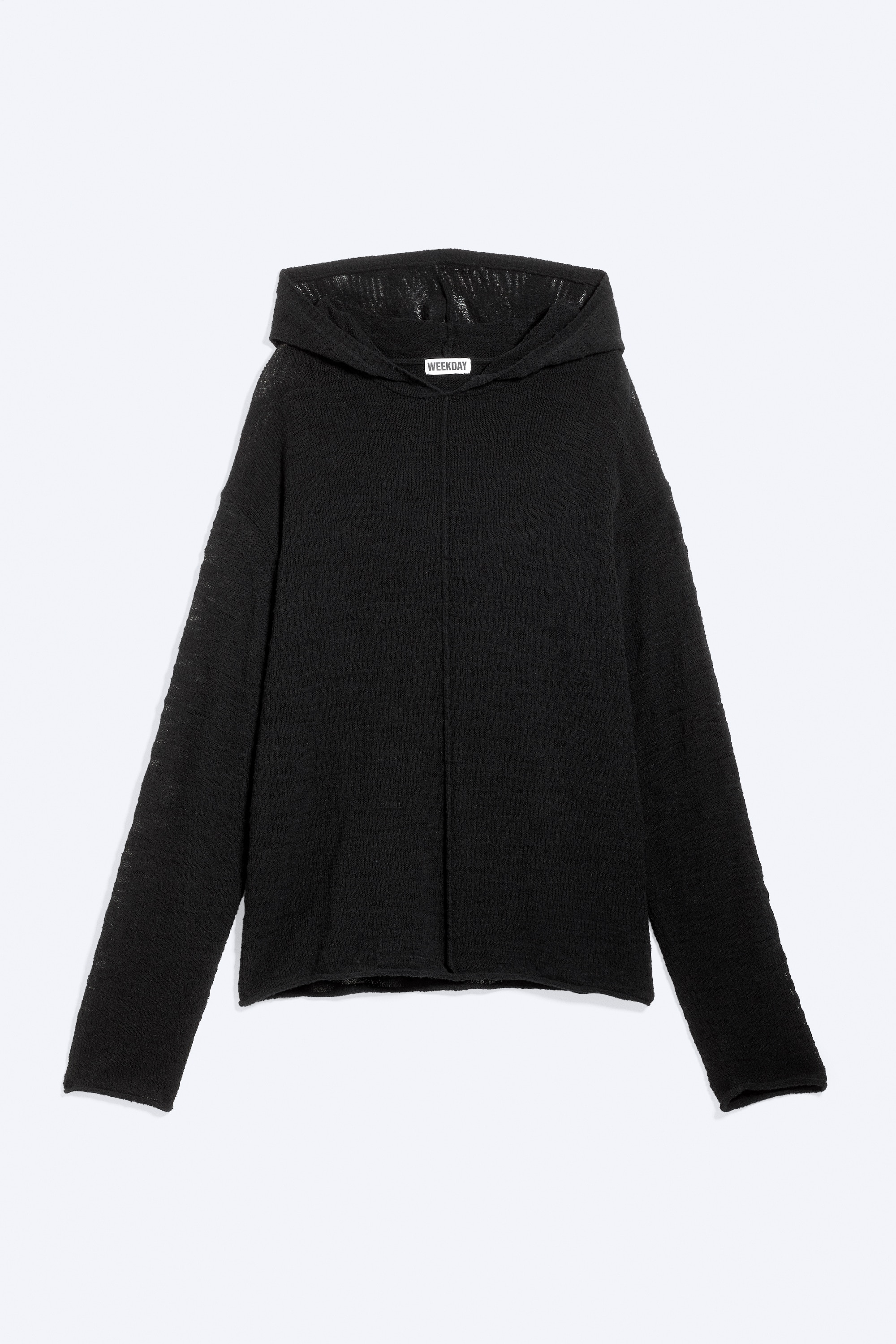 Sweat à capuche en maille-Noir