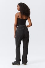 Tuned Black - Black - Resolute Curve High Waisted Regular Straight Jeans - 3