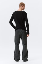 Elegie Black - Schwarz - Mid Rise Regular Bootcut Leg Jeans - 3