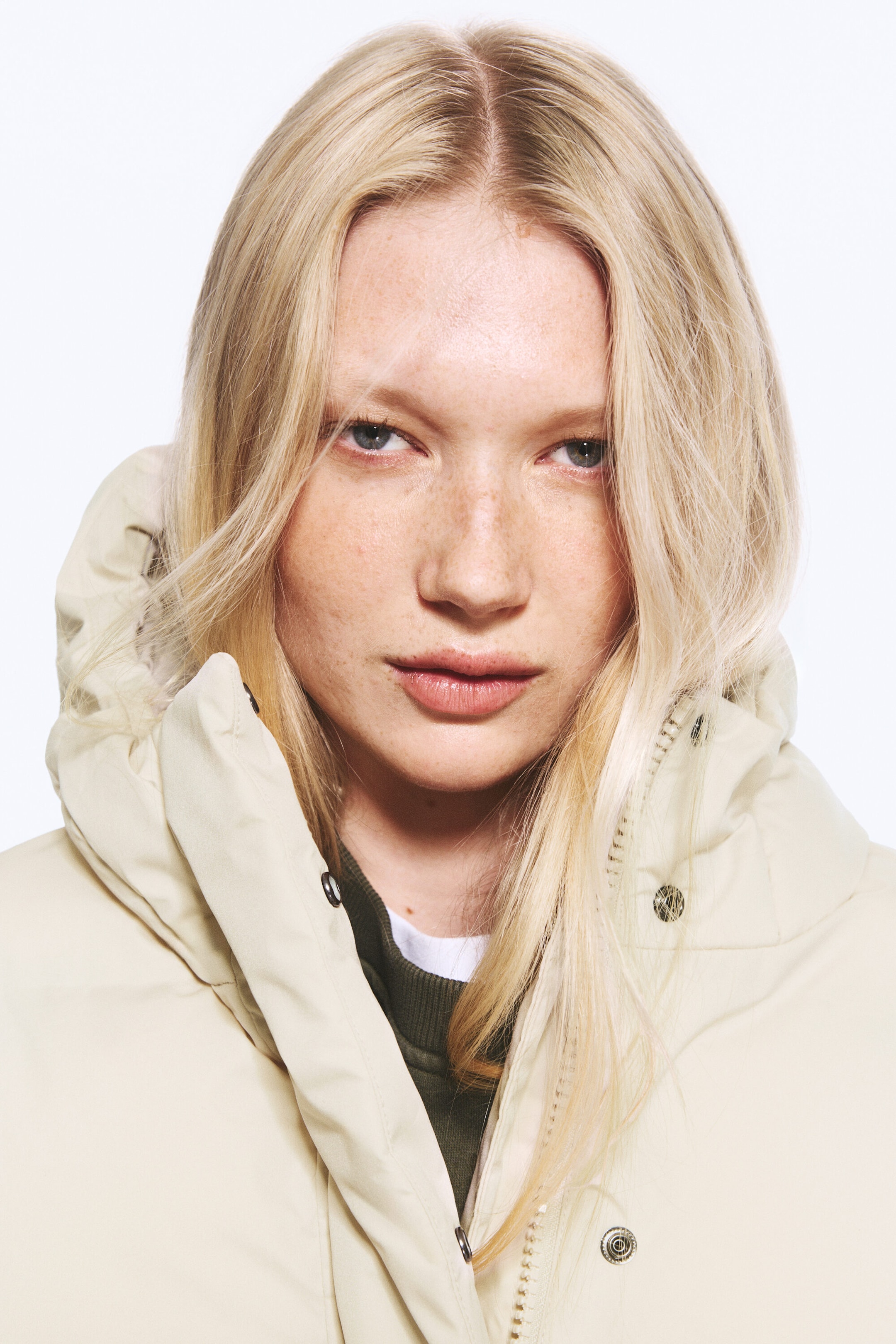 Light Beige - Waisted puffer jacket - 2