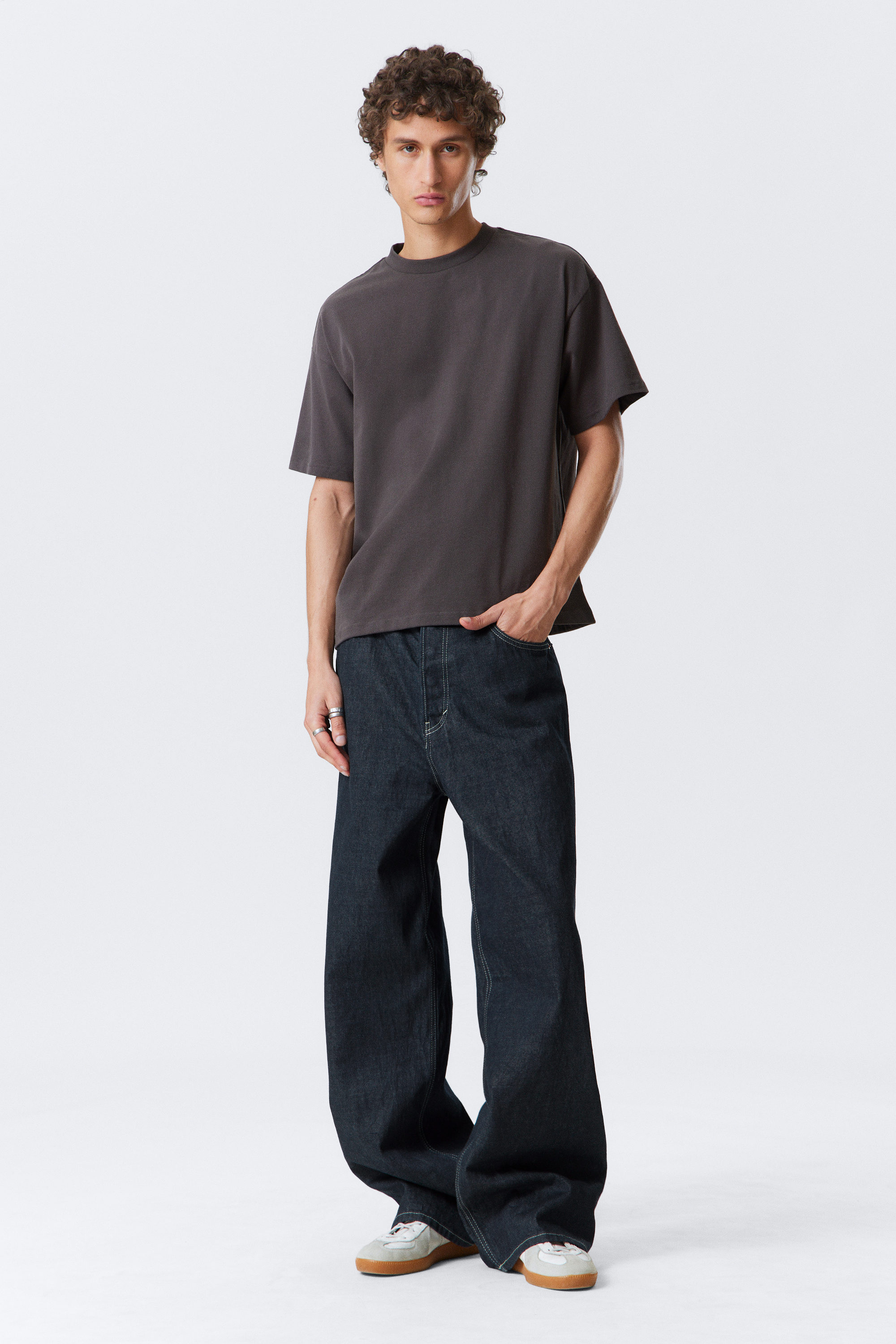 Dark Grey - Great Boxy Heavyweight T-Shirt - 1