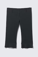 Schwarz - Maßgeschneiderte Caprihose mit mittlerer Bundhöhe - 5