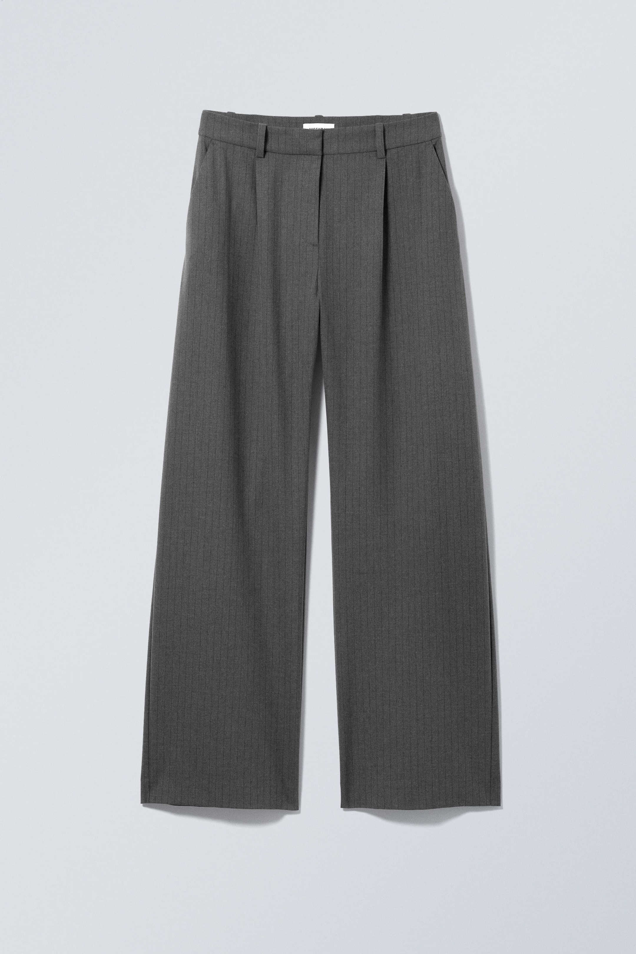 #505050 - Relaxed Mid Rise Pleated Suiting Trousers - 1