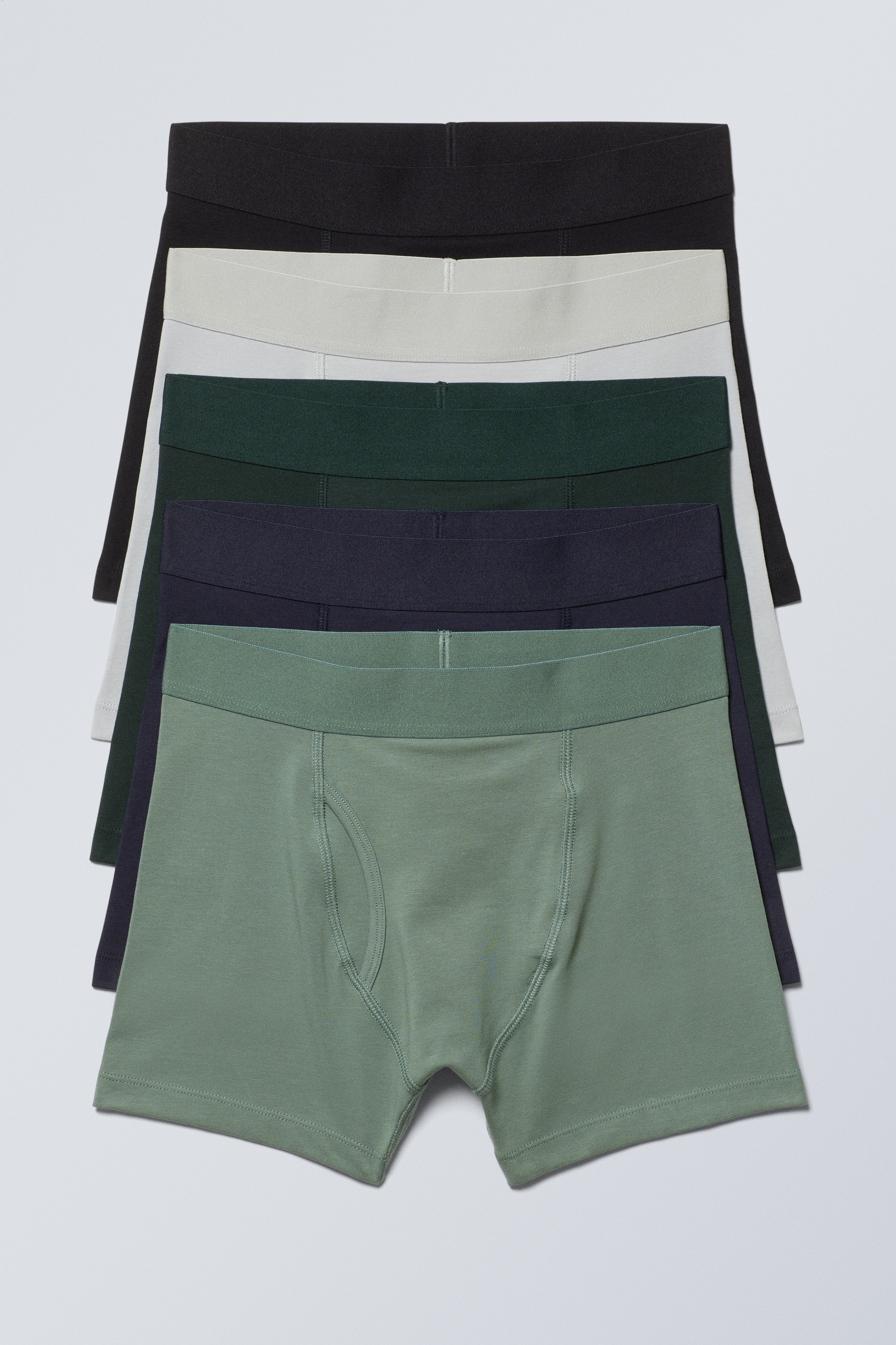Ver imagen más grande: Pack de 5 calzoncillos boxer - Green Blue Off-white Black - HOMBRE | H&M ES 1