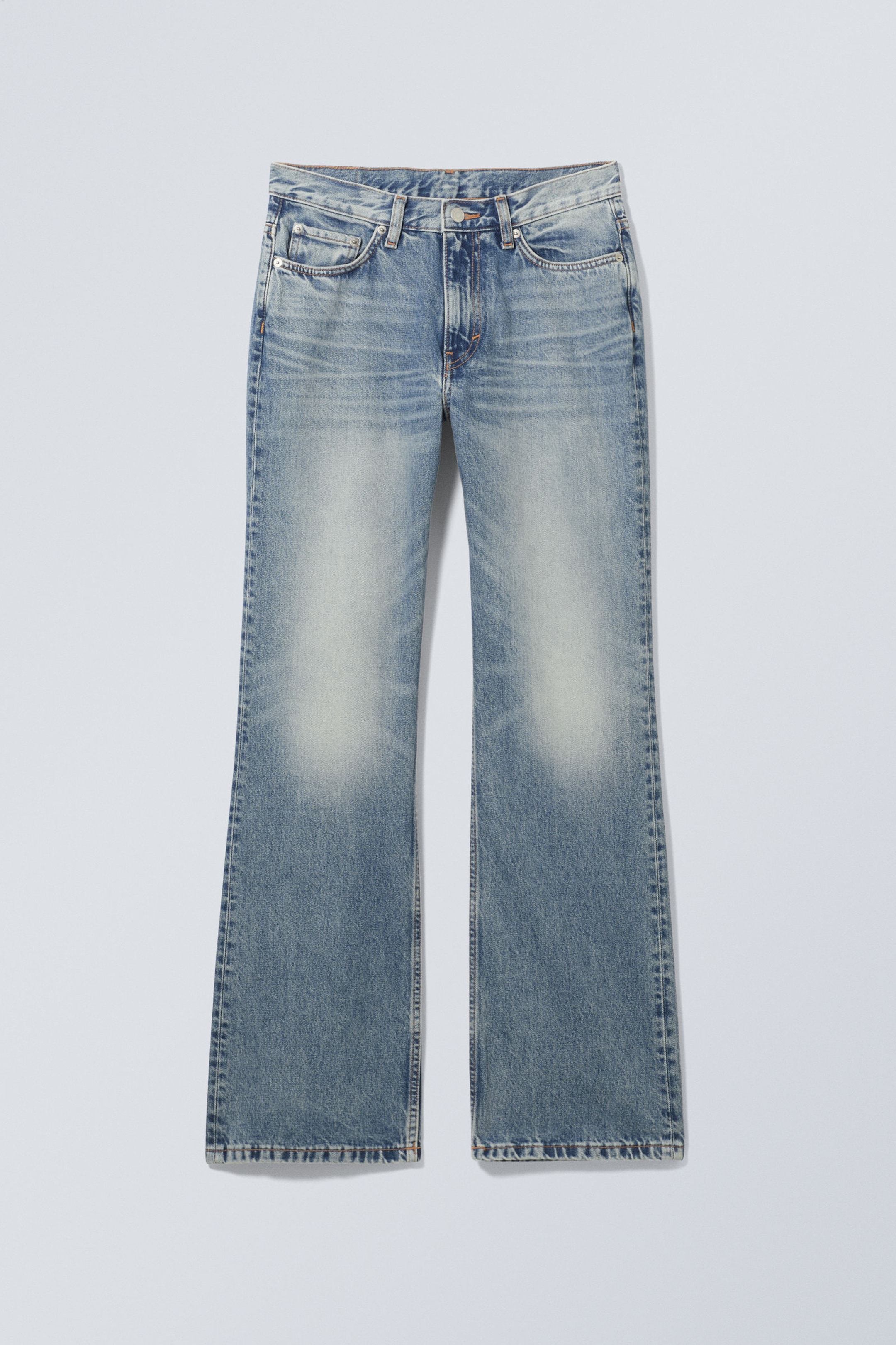 #79829D - Moon Mid Rise Regular Bootcut Leg Jeans - 1